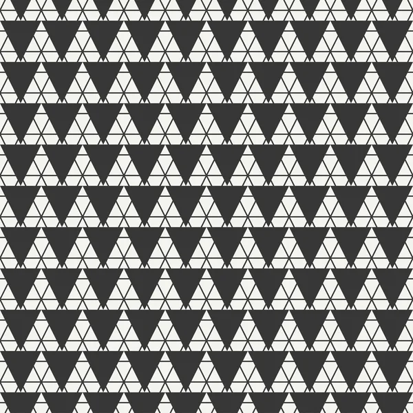 Geometrické linie černobílý abstraktní bederní bezešvé vzor s trojúhelníkem. Balicí papír. ScrapBook papír. Obklad. Vektorové ilustrace. Pozadí. Grafické textura pro svůj design, tapety. — Stockový vektor