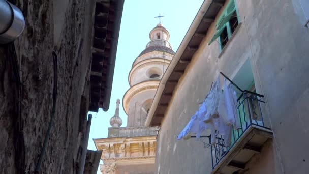 Pillantás a menton, francia Riviéra — Stock videók