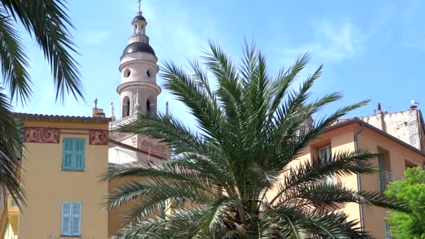 Menton, Fransız Rivierası'den bakış — Stok video