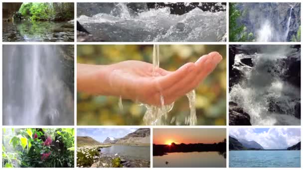 El agua es el bien más preciado del planeta, el montaje — Vídeo de stock