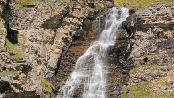 Alpine waterfall — Stock Video
