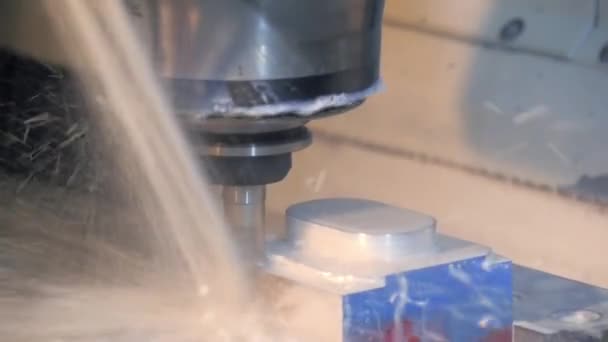 Industriële details, freesmachine — Stockvideo