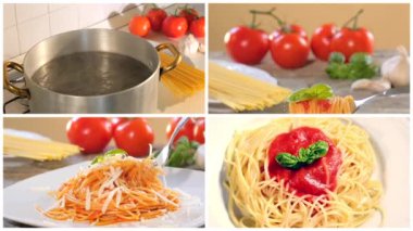 İtalyan spagetti montaj yemek ve pişirme