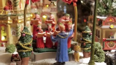 Noel oyuncaklar. Model köy.