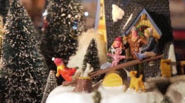 Noel oyuncaklar. Model köy.