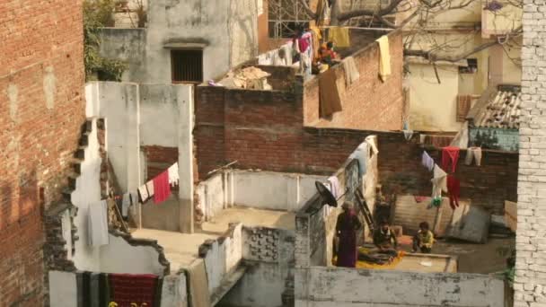 Индия, Варанаси городской пейзаж, март 2015 — стоковое видео