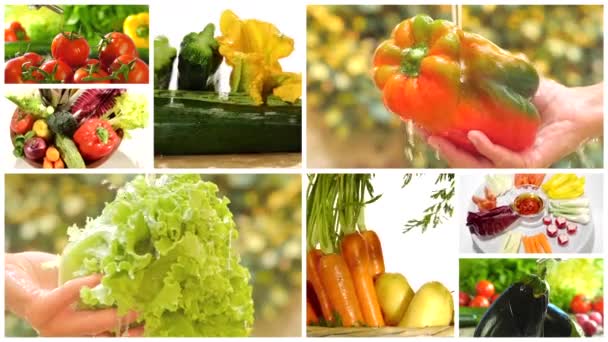 delicious vegetables collage