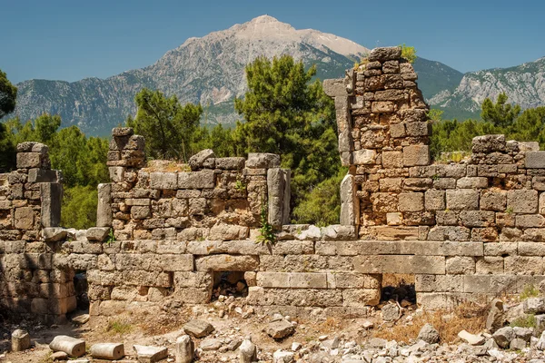 Antické město Phaselis, část města Antalya, Turecko — Stock fotografie