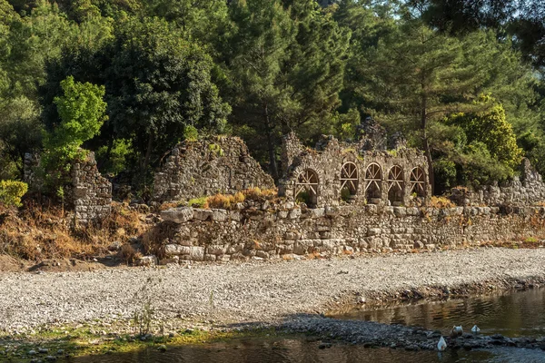 Antieke stad van Olympos, Catles Antalya, Turkije — Stockfoto