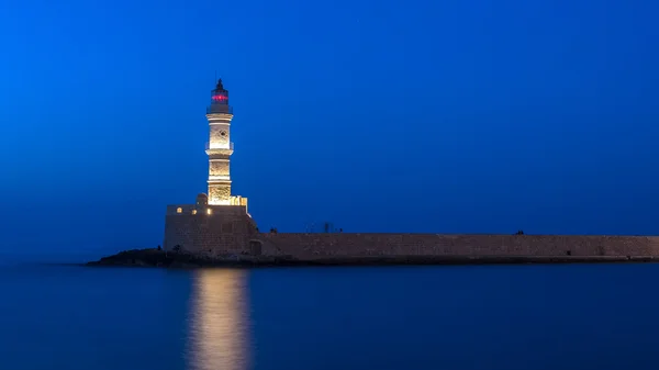 Hanya, Girit, Yunanistan: Venedik Limanı deniz feneri — Stok fotoğraf