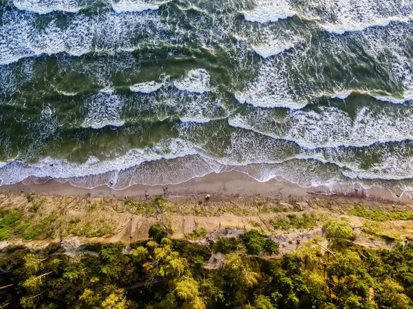 Litvanya Baltık Denizi kıyılarının havadan görünümü — Stok fotoğraf
