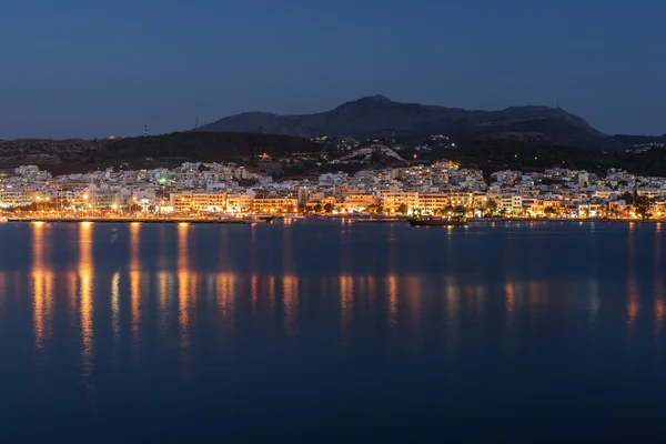 Rethymno, Crete, Greece: downtown at night — Stock Photo, Image