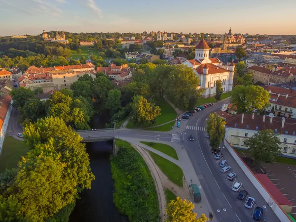 Antény. Staré město Vilnius, Litva — Stock fotografie