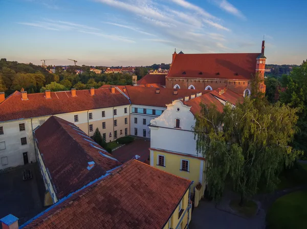 AERIAL. Old Town in Vilnius, Lithuania — Stock Photo, Image