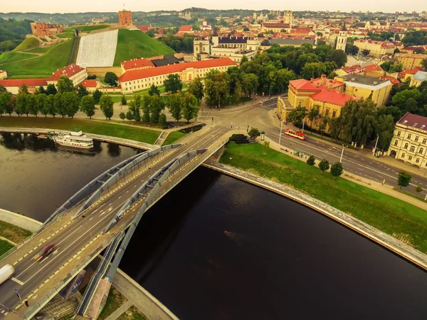 Vista aérea superior da cidade velha em Vilnius, Lituânia — Fotografia de Stock
