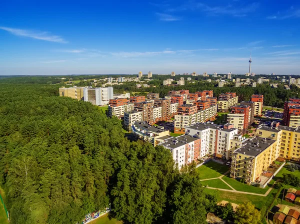 Vista aérea del distrito de Lazdynai en Vilnius, Lituania — Foto de Stock