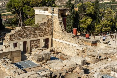 Knossos, Cnossos Sarayı, aynı zamanda Knossus Cnossus, müze Crete, Yunanistan
