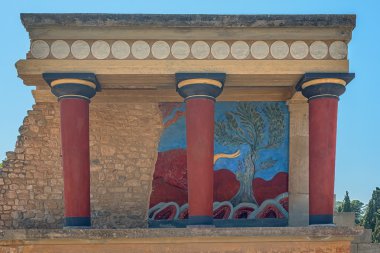 Knossos, Cnossos Sarayı, aynı zamanda Knossus Cnossus, müze Crete, Yunanistan