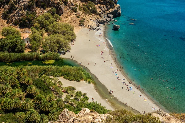 Crete, Yunanistan: Palm Bay — Stok fotoğraf