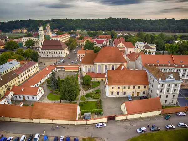 Kaunas, Lituânia: vista aérea superior da Cidade Velha — Fotografia de Stock