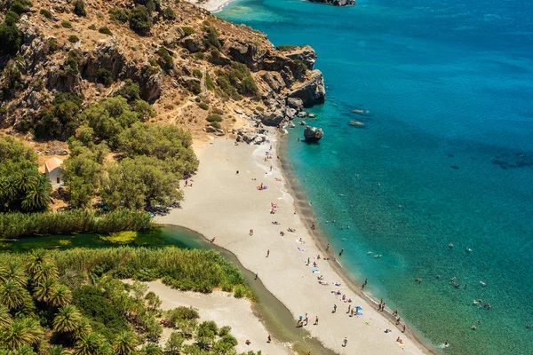 Crete, Greece: Palm Bay — Stock Photo, Image