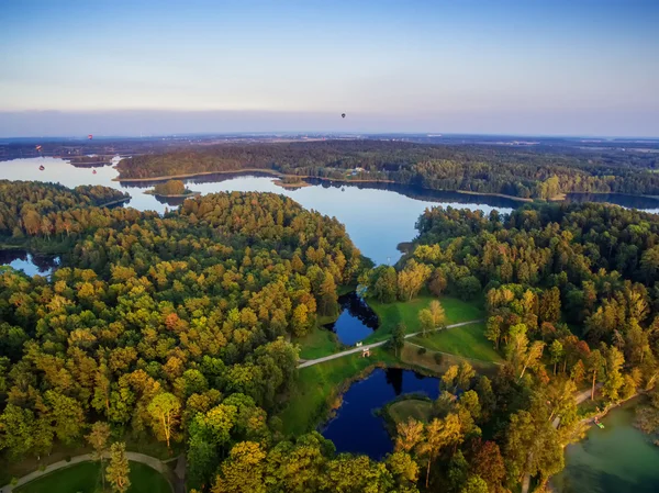 Top view of lakes next to Trakai and Vilnius, Lithuania — Stock Photo, Image