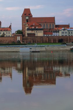 Eski kasaba torun (Polonya) günbatımında