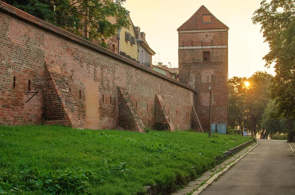 Muro defensivo (Torun, Polonia) al amanecer —  Fotos de Stock