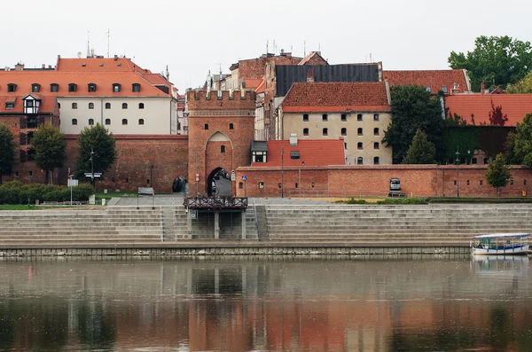 Staré město z Toruně (Polsko) v západu slunce — Stock fotografie