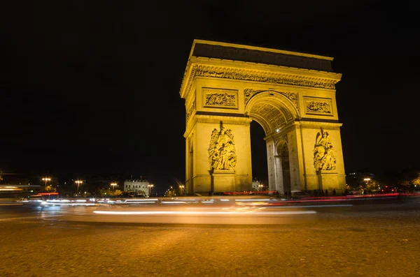 Arco del Triunfo de la Estrella por la noche — Foto de Stock