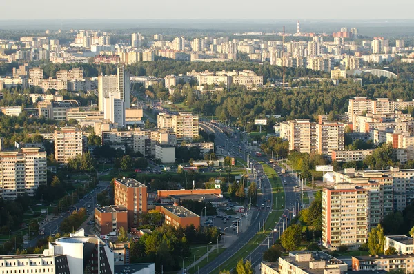 Вид с воздуха на Вильнюс — стоковое фото