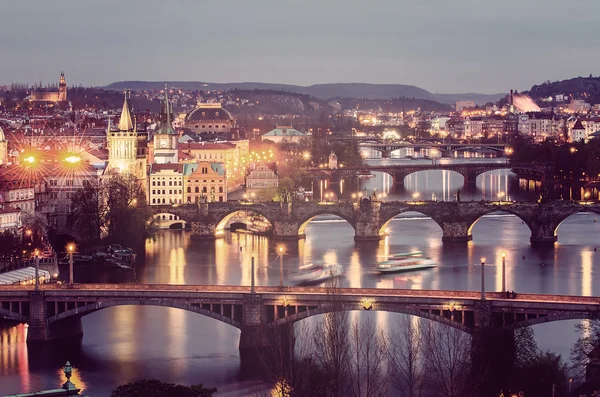 布拉格，捷克共和国的桥梁 — 图库照片
