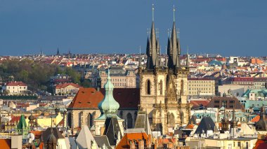 Prag (Çek Cumhuriyeti havadan görünümü)