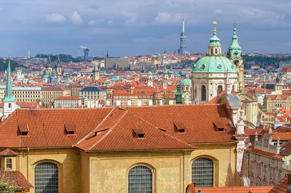 Aerial view of Prague (Czech Republic) — Stock Photo, Image
