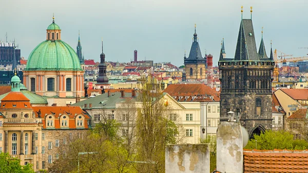 Aerial view of Prague (Czech Republic) — Stock Photo, Image