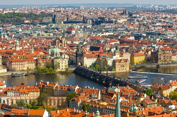 Flygfoto över Prag (Tjeckien) — Stockfoto