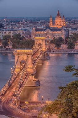 Macaristan, Budapeşte 'deki Szechenyi Zincir Köprüsü