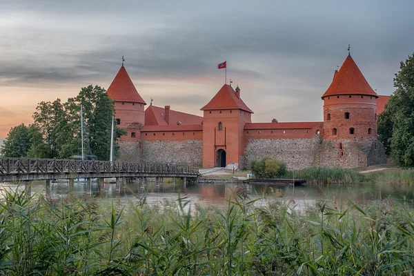 Castillo de la isla de Trakai en Lituania junto a Vilna — Foto de Stock