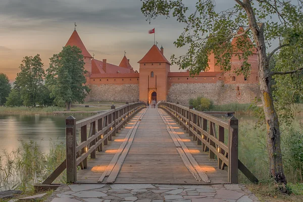 Castello dell'isola Trakai in Lituania vicino a Vilnius — Foto Stock