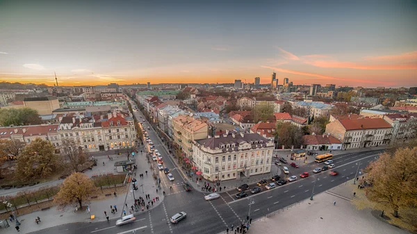 Vilnius, Litwa: widok na głównej ulicy — Zdjęcie stockowe