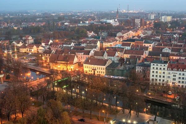 Klaipeda, Litvanya eski şehrin havadan görünümü — Stok fotoğraf