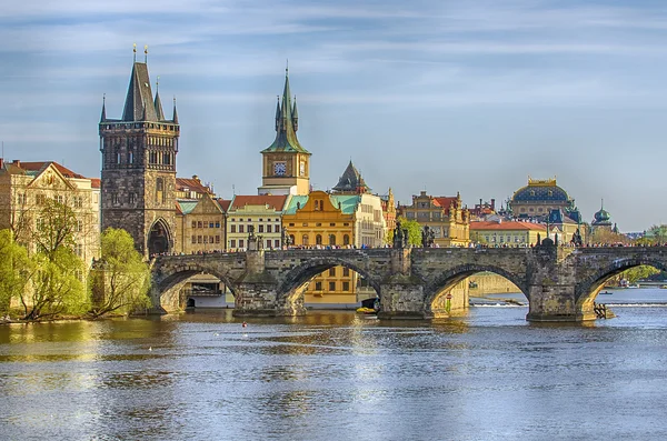 捷克共和国布拉格旧城的查尔斯桥 免版税图库图片