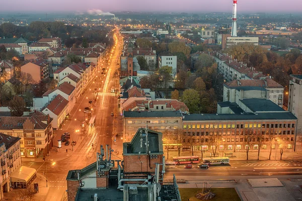 Вид с воздуха на центр города в Клайпеде, Литва — стоковое фото