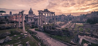 Roma, İtalya: Roman Forum gündoğumu