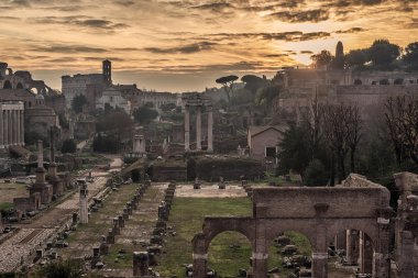 Roma, İtalya: Roman Forum gündoğumu