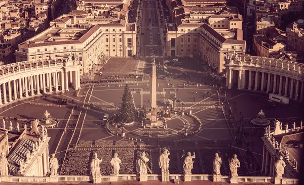 Cidade do Vaticano e Roma, Itália: Praça de São Pedro — Fotografia de Stock