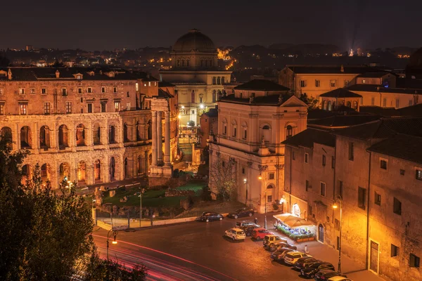 Roma, İtalya, gece Old Town — Stok fotoğraf