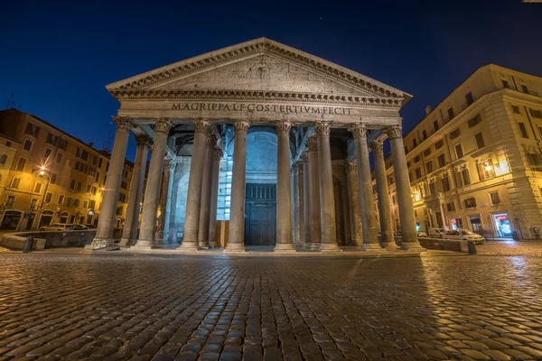 Řím, Itálie: The Pantheon v noci — Stock fotografie