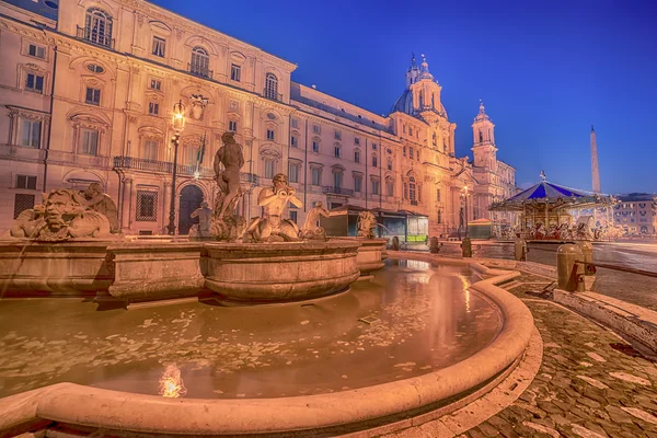 Rome, Italie : Piazza Navona, église SantAgnese in Agone — Photo