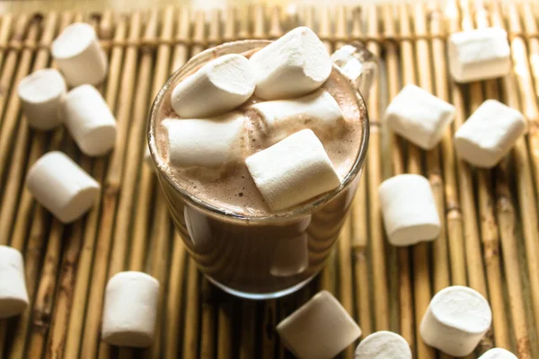 Mug filled with hot chocolate — Stock Photo, Image